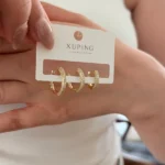 Parlayan Glamour Çıtır Halka Seti